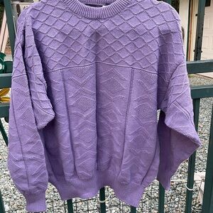 2-2026–Van Heusen Purple Sweater Cardigan size small NWT
